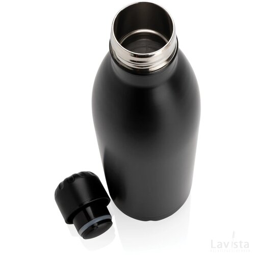 Unikleur vacuum roestvrijstalen fles 750ml zwart