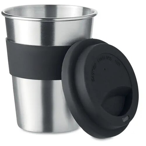 Enkelwandige RVS drinkbeker Zwart 350 ml