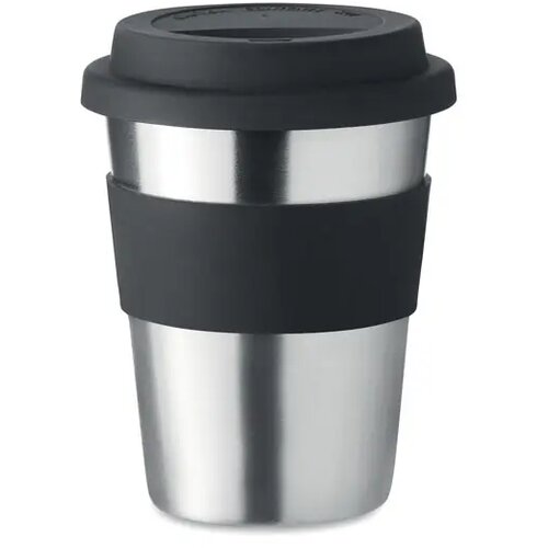 Enkelwandige RVS drinkbeker Zwart 350 ml