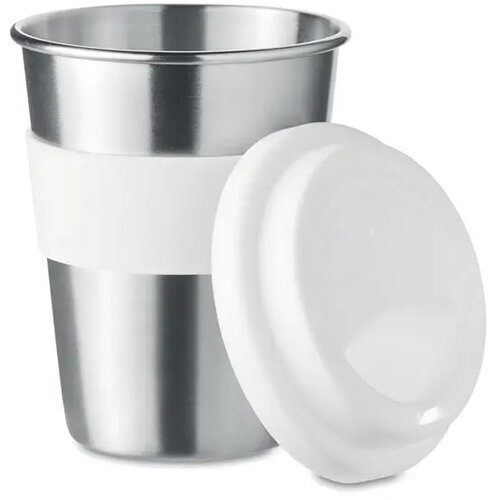 Enkelwandige RVS drinkbeker Wit 350 ml