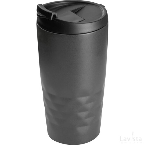 Drinkbeker met motief antraciet