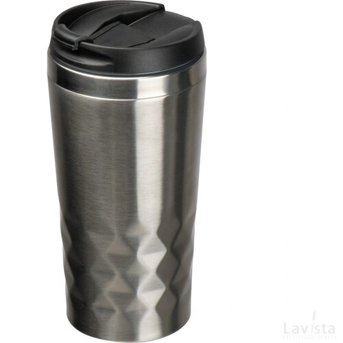 Drinkbeker met motief grijs silvergrey zilvergrijs