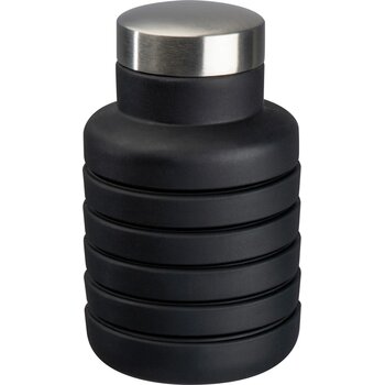 Drinkfles van silicone zwart