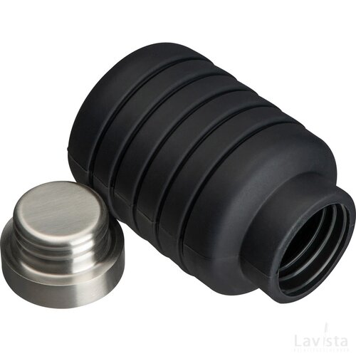 Drinkfles van silicone zwart