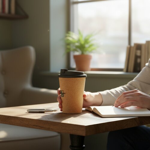 Kurk Koffiebeker To Go Bruin 350 ml