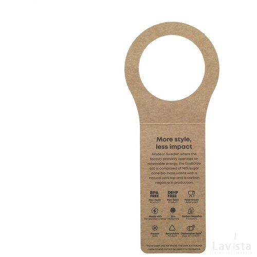 Ecobottle 650 Ml Plant Based - Made In Eu Wit