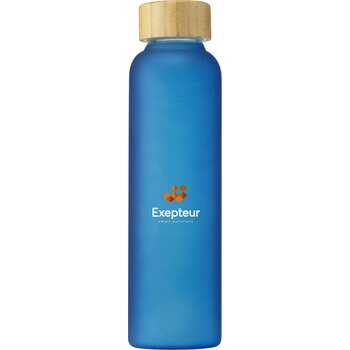 Frosty Glass Bottle 550 Ml Drinkfles Transparant Blauw