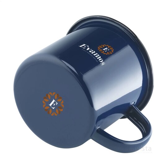 Retro Emaille Mok Blauw