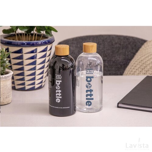 Rpet Bottle Transparent 500 Ml Drinkfles Zwart