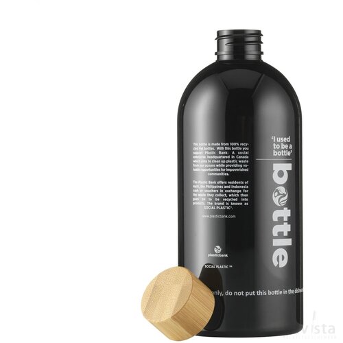 Rpet Bottle Transparent 500 Ml Drinkfles Zwart