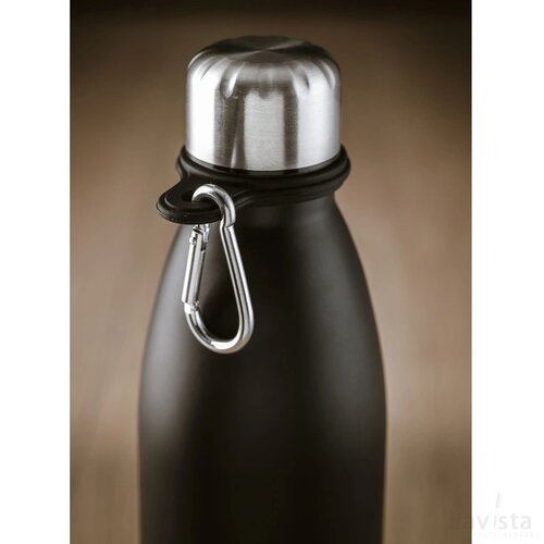 Bottle Carabiner Draaglus Drinkfles Zwart