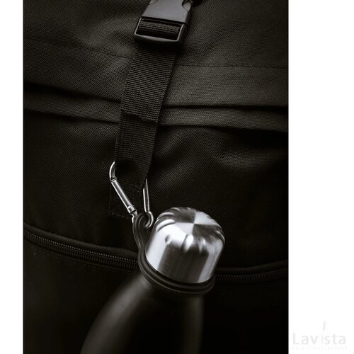 Bottle Carabiner Draaglus Drinkfles Zwart