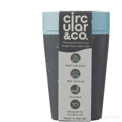 Circular&Co Recycled Coffee Cup 227 Ml Koffiebeker Zwart/Blauw