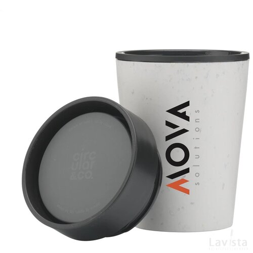 Circular&Co Recycled Coffee Cup 227 Ml Koffiebeker Wit/Zwart