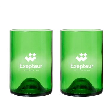 Rebottled® Tumbler 2-Pack Set Glazen Groen