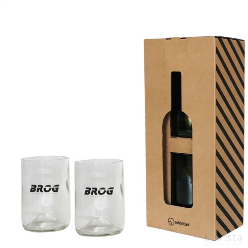 Rebottled® Tumbler 2-Pack Set Glazen Transparant