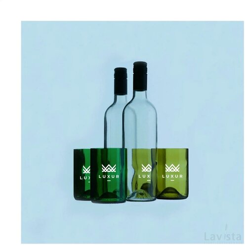 Rebottled® Tumbler 2-Pack Set Glazen Olive