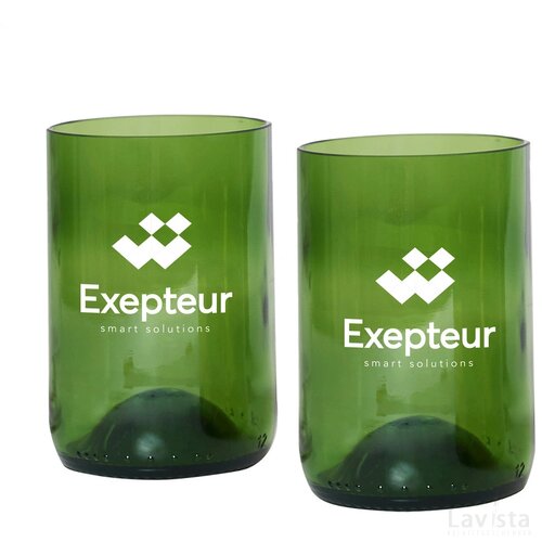 Rebottled® Tumbler 2-Pack Set Glazen Groen