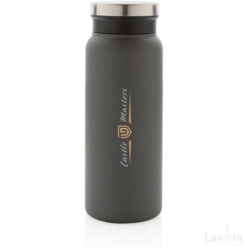 RCS gerecycled roestvrijstalen vacuümfles 600ML antraciet