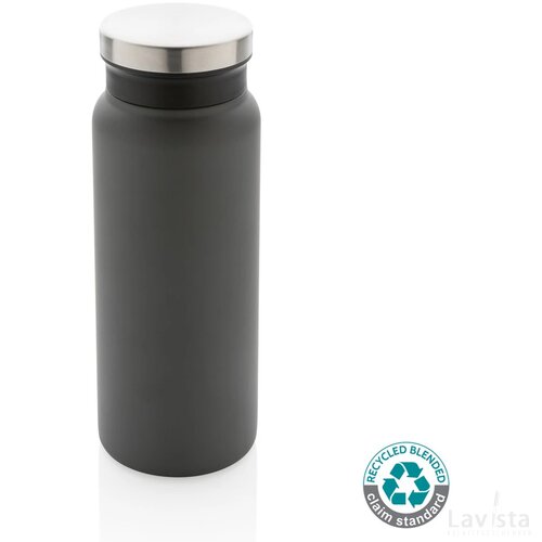 RCS gerecycled roestvrijstalen vacuümfles 600ML antraciet