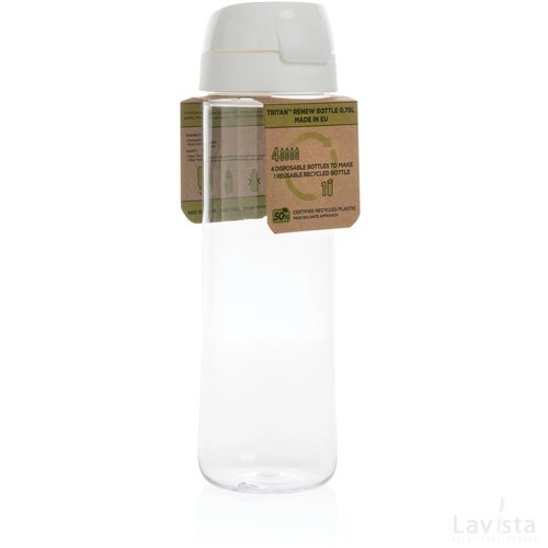 Tritan™ Renew waterfles 0,75L gemaakt in EU wit, transparant