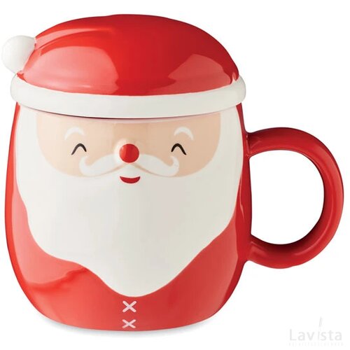 Keramische mok Santa Rood