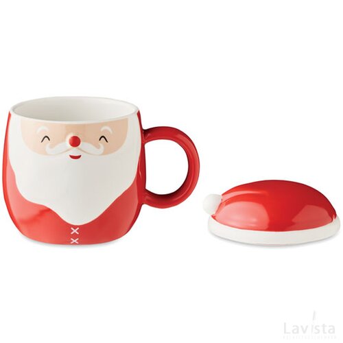 Keramische mok Santa Rood