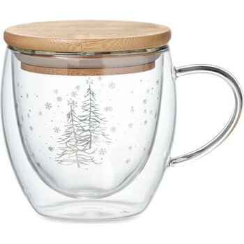 Dubbelwandige borosilicaat mok Sian transparant