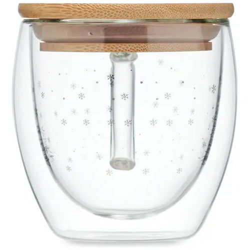 Dubbelwandige borosilicaat mok Sian transparant