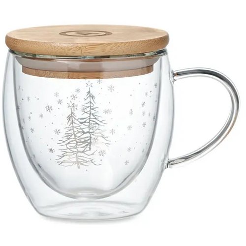 Dubbelwandige borosilicaat mok Sian transparant