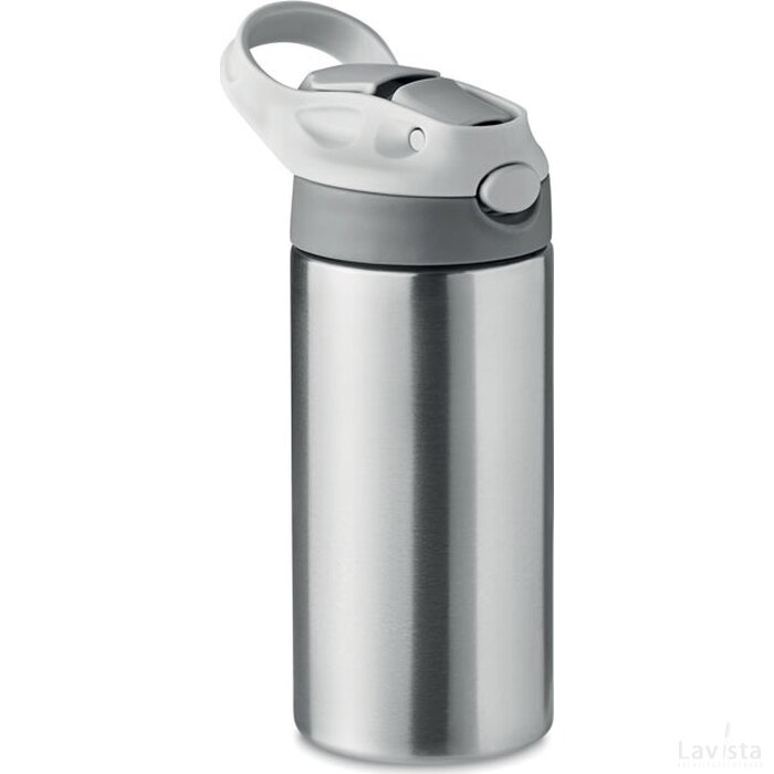 Dubbelwandige fles 350ml Shiku wall mat zilver