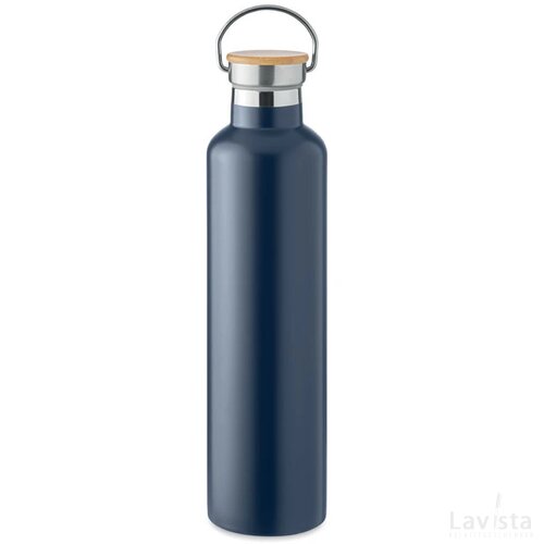 Dubbelwandige rvs drinkfles 1l Helsinki large donker marineblauw