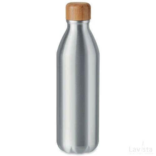 Aluminium fles 550 ml Asper mat zilver