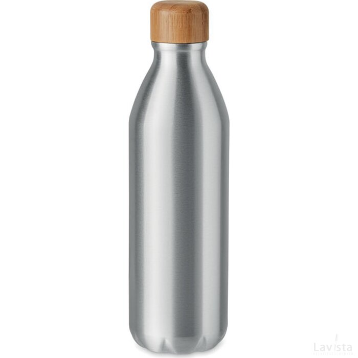 Aluminium fles 550 ml Asper mat zilver