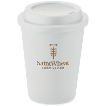 Dubbelwandige reisbeker (300 ml) Wit