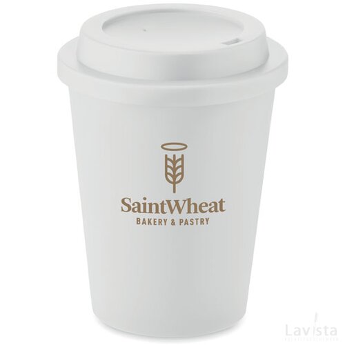 Dubbelwandige reisbeker (300 ml) Wit