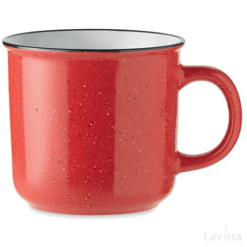 Grote mokken in vintage stijl Rood