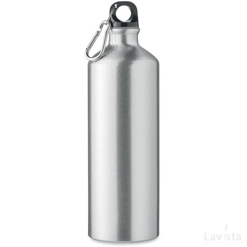 Aluminium fles 1l Moss large mat zilver