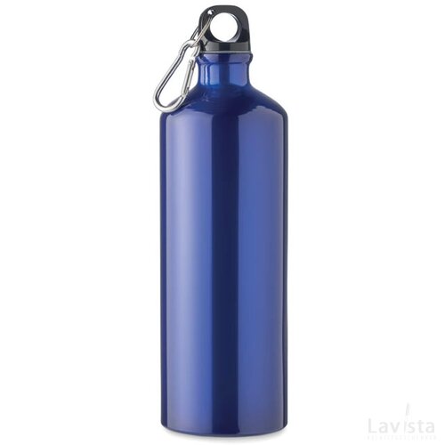 Aluminium fles 1l Moss large blauw