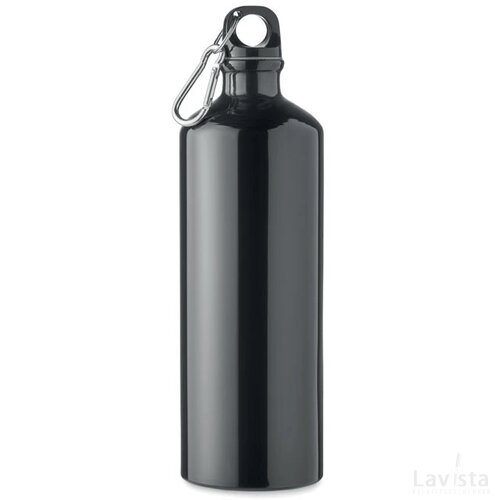 Aluminium fles 1l Moss large zwart