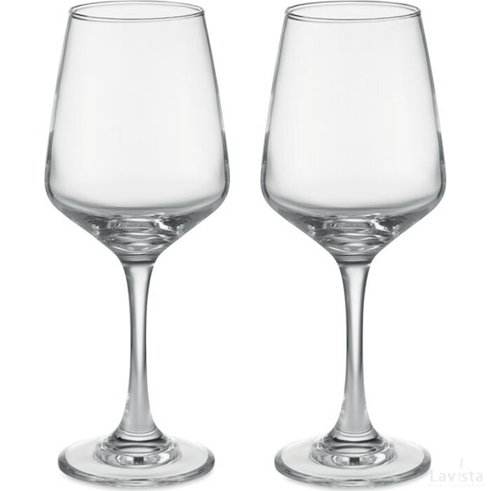 Set van 2 wijnglazen Cheers transparant