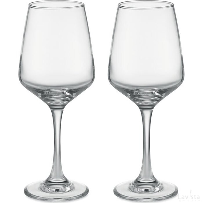 Set van 2 wijnglazen Cheers transparant