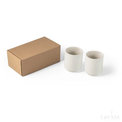 Owens Keramische Bekerset Pastel Wit