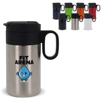 Thermofles Flow met handvat 250ml rood