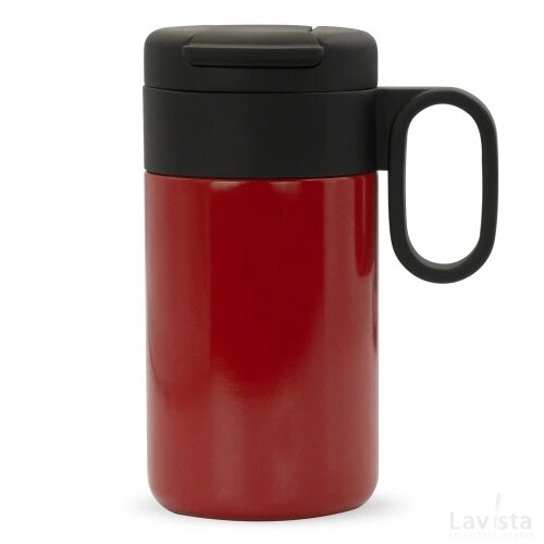 Thermofles Flow met handvat 250ml rood