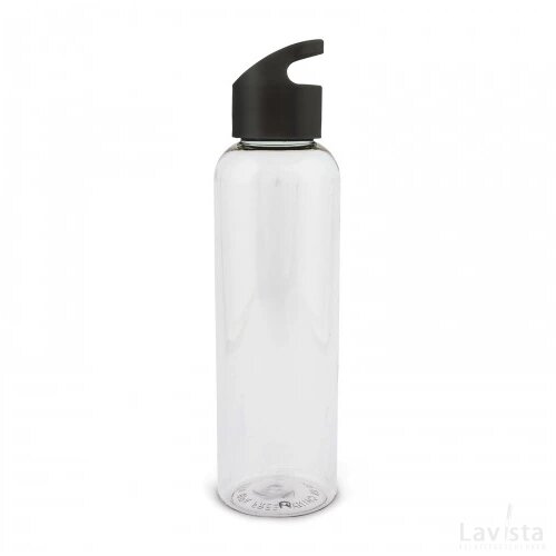 Waterfles Loop transparant R-PET 600ml transparant zwart