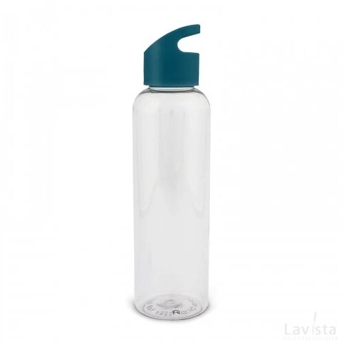 Waterfles Loop transparant R-PET 600ml transparant turquoise