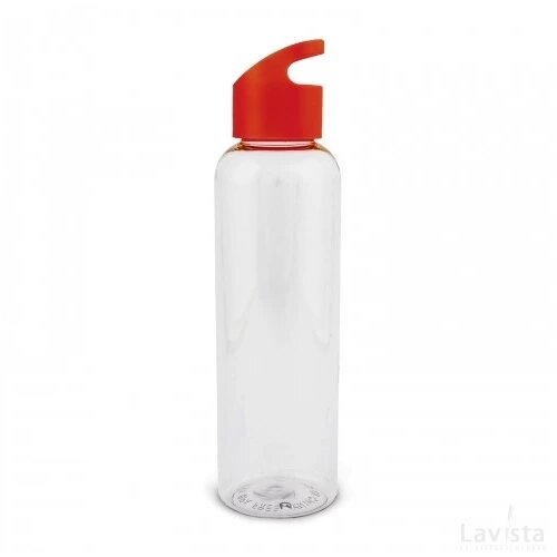 Waterfles Loop transparant R-PET 600ml transparant rood
