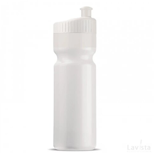 Bidon met rand 750ml wit / wit