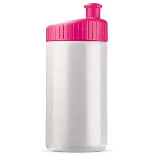 Sportbidon design 500ml wit / roze